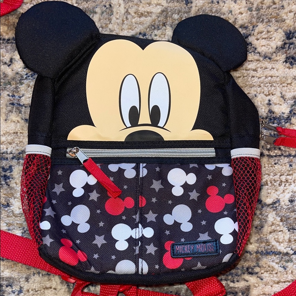 Mickey Mouse Kids Backpack - Black and Red